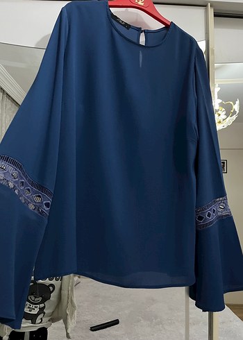 Diğer Lacivert Sifon Bluz