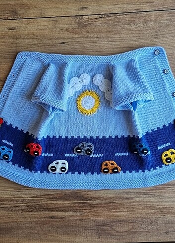El örgüsü bebek yeleği 