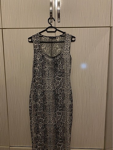 Snake Skin desenli elbise