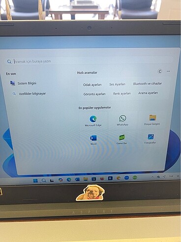 Beden Renk Acer Aspire A314-22 model dizüstü bilgisayar