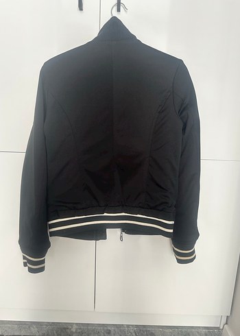 Siyah Çift Taraflı Kadın Ceket Mont / Bomber Ceket - Görsel 5