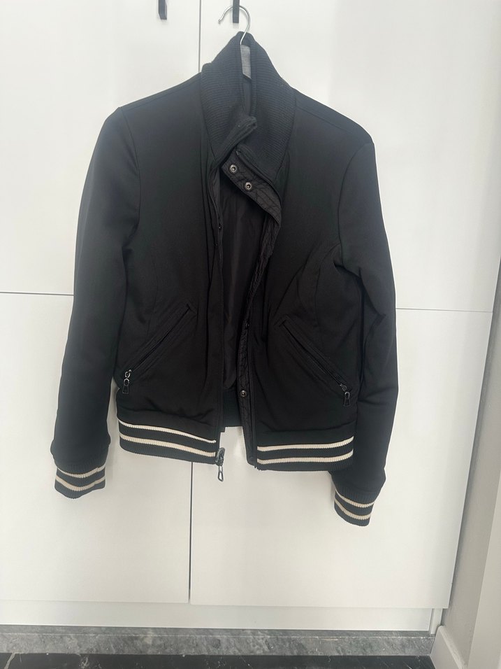 Siyah Çift Taraflı Kadın Ceket Mont / Bomber Ceket - Görsel 4