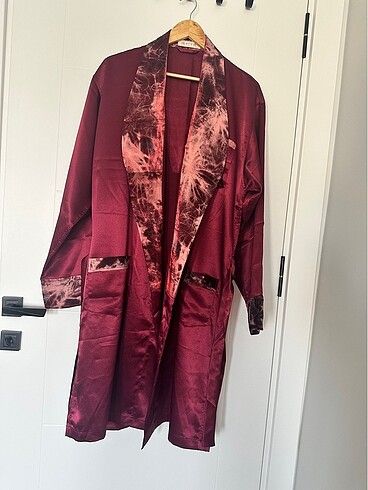 Saten Ropdöşambr ve Pijama Set / 3?lü Takım - Görsel 5