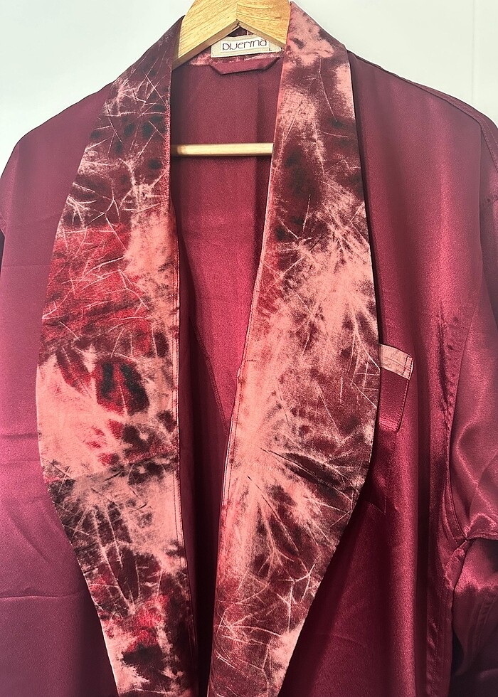 Saten Ropdöşambr ve Pijama Set / 3?lü Takım - Görsel 4