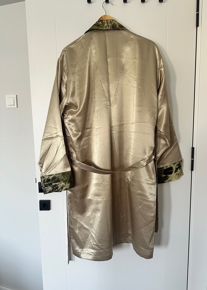 Saten Ropdöşambır ve Pijama Takımı / Erkek 3?lü Takım - Görsel 5