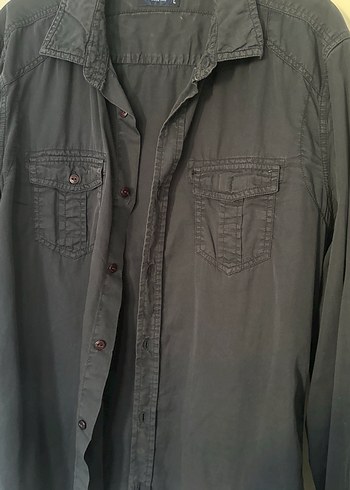 Lacivert Erkek Gömlek, Uzun Kollu, Salaş - Görsel 2