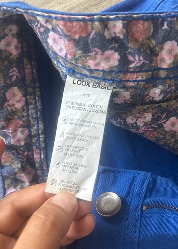 Kadın Saks Mavi Mini Şort - Görsel 5