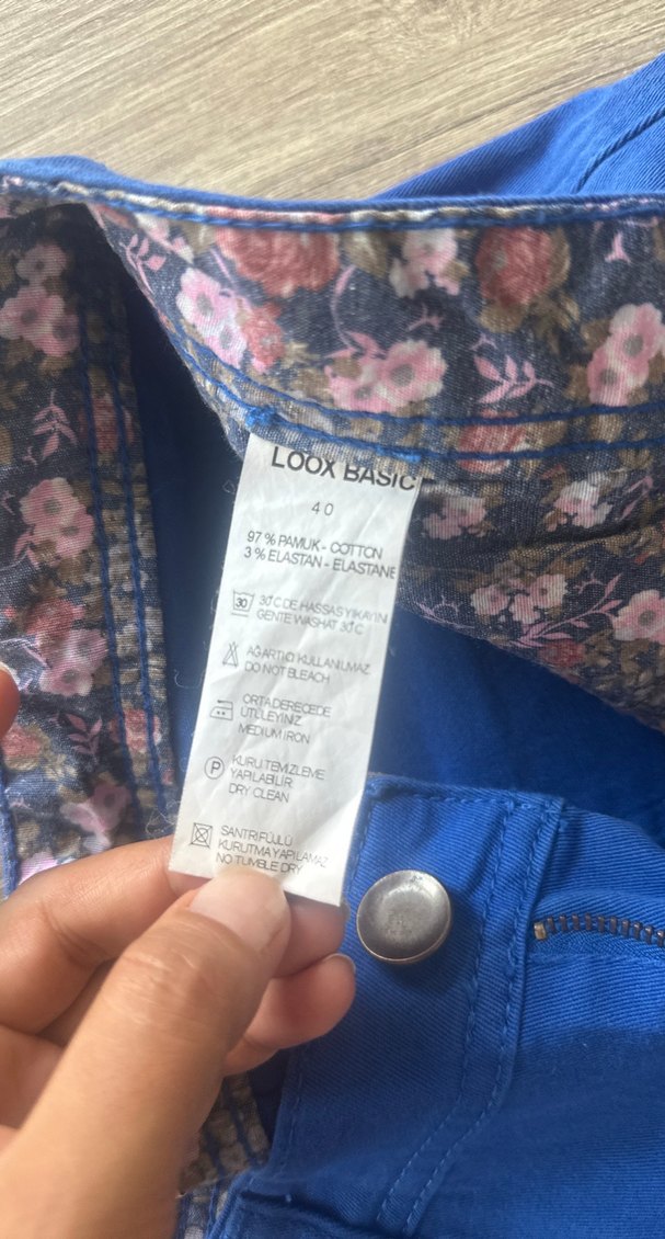 Kadın Saks Mavi Mini Şort - Görsel 5