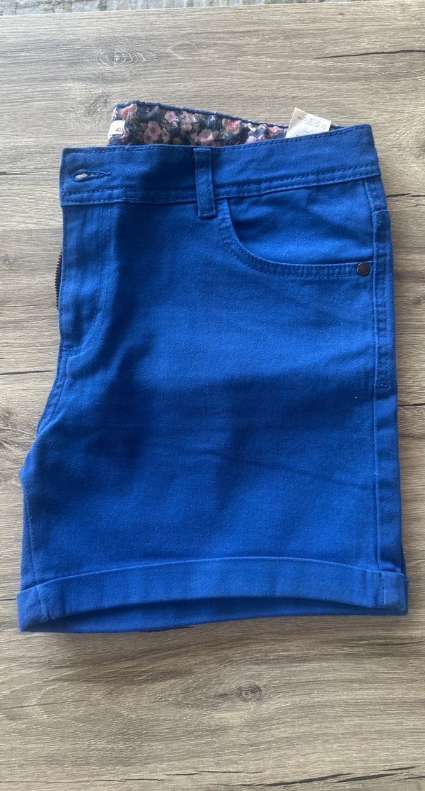 Kadın Saks Mavi Mini Şort - Görsel 2