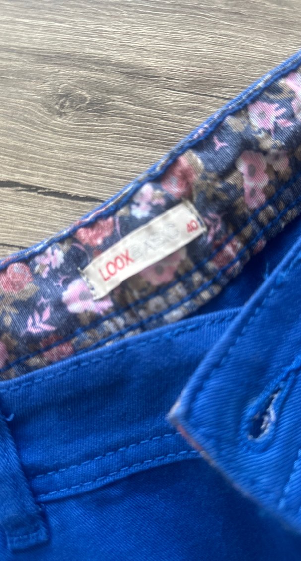 Kadın Saks Mavi Mini Şort - Görsel 4