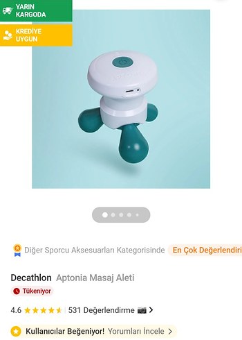 Decathlon Usb Sarjli Masaj Aleti