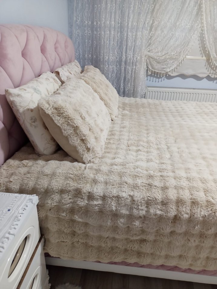 Çift Kişilik Kürk Yatak Örtüsü - Görsel 4