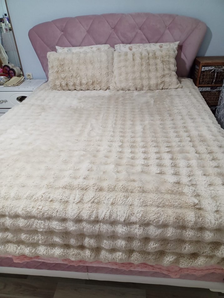 Çift Kişilik Kürk Yatak Örtüsü - Görsel 3