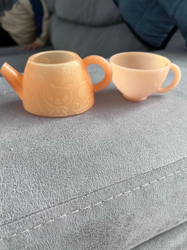 Baby alive Pastel Bej Mini Çaydanlık ve Fincan Seti - Görsel 3