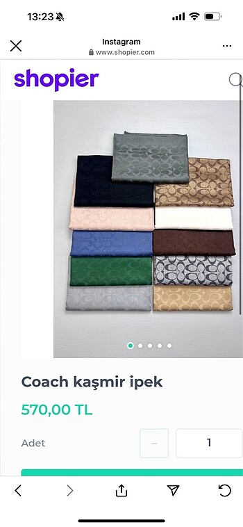 Beden ten rengi Renk Coach kaşmir ipek şal