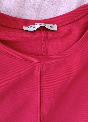 LC Waikiki büyük beden kırmızı tunik  - Görsel 3