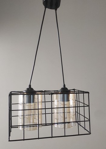 Diger Siyah Kafesli Sarkıt Lamba - Görsel 3