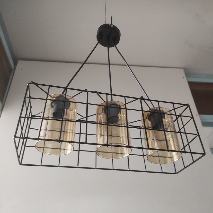 Diger Siyah Kafesli Sarkıt Lamba - Görsel 4