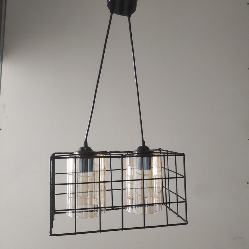 Diger Siyah Kafesli Sarkıt Lamba - Görsel 3