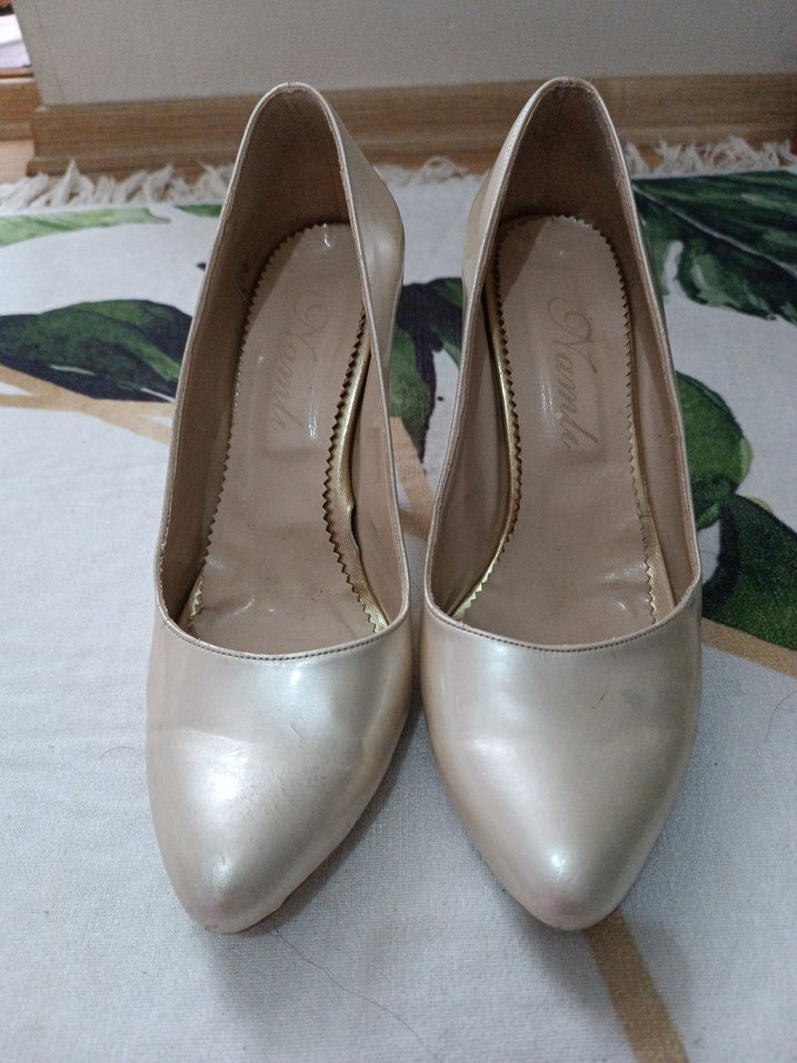 Diger Bej Stiletto Kadın Ayakkabı - Görsel 2