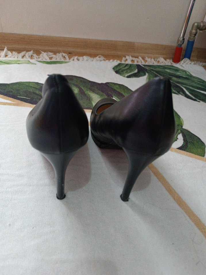 Klasik Siyah Kadın Stiletto Topuklu Ayakkabı - Görsel 2