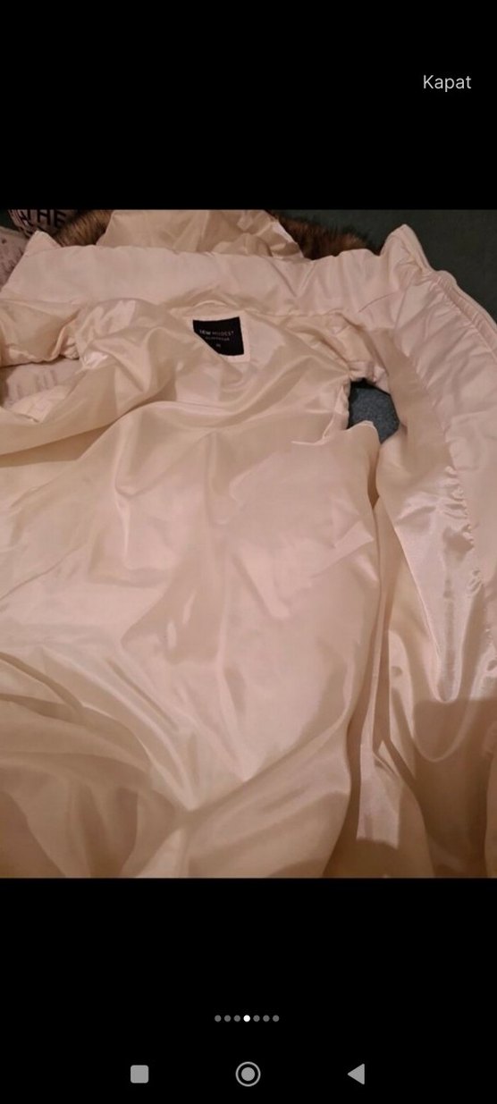 Beyaz Kürklü Kadın Midi Yelek - Görsel 3