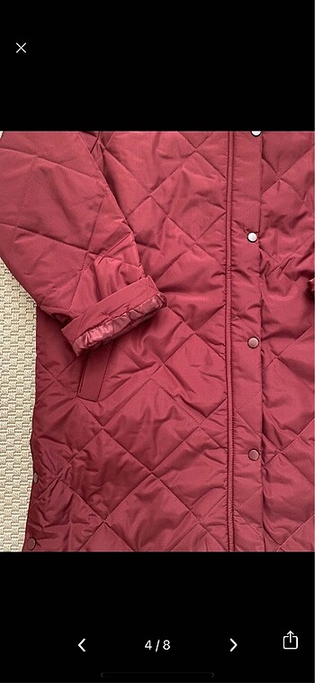 48 Beden bordo Renk Kapitone mont