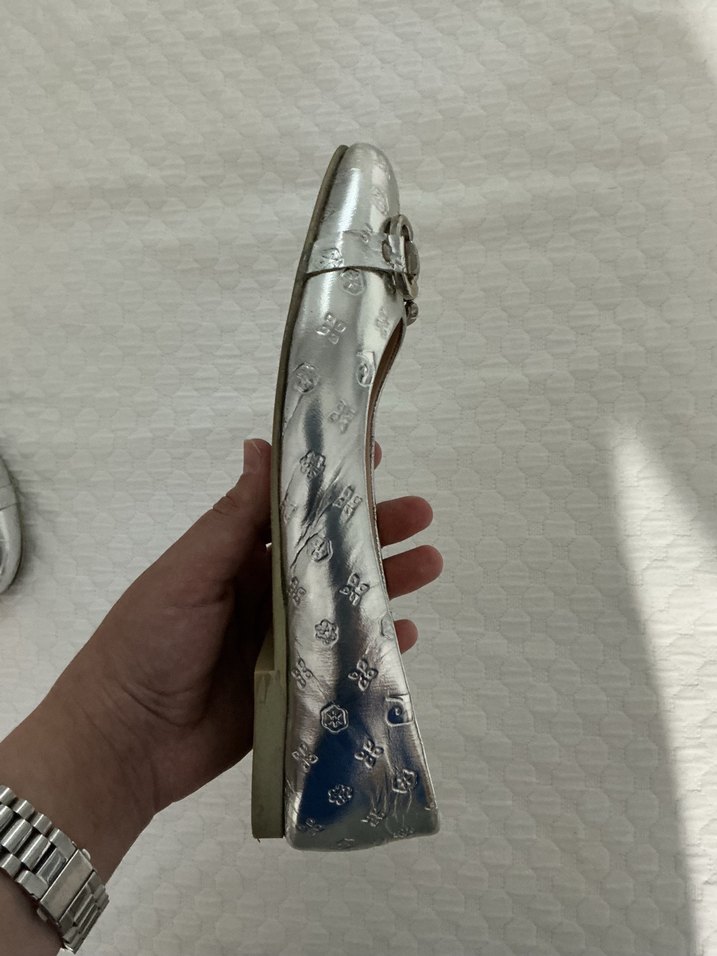 Pierre Cardin Gümüş Metalik Babet — görsel 4/7