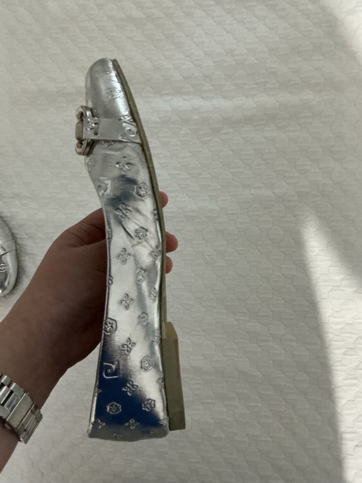 Pierre Cardin Gümüş Metalik Babet — görsel 5/7