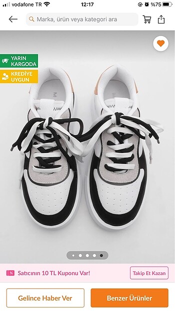 38 Beden beyaz Renk Marjin Ayakkabı
