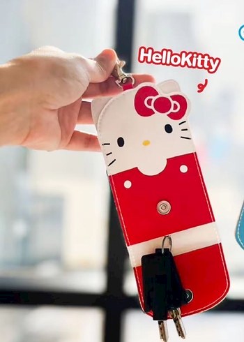 Kırmızı Hello Kitty kilitli anahtarlım - Görsel 4