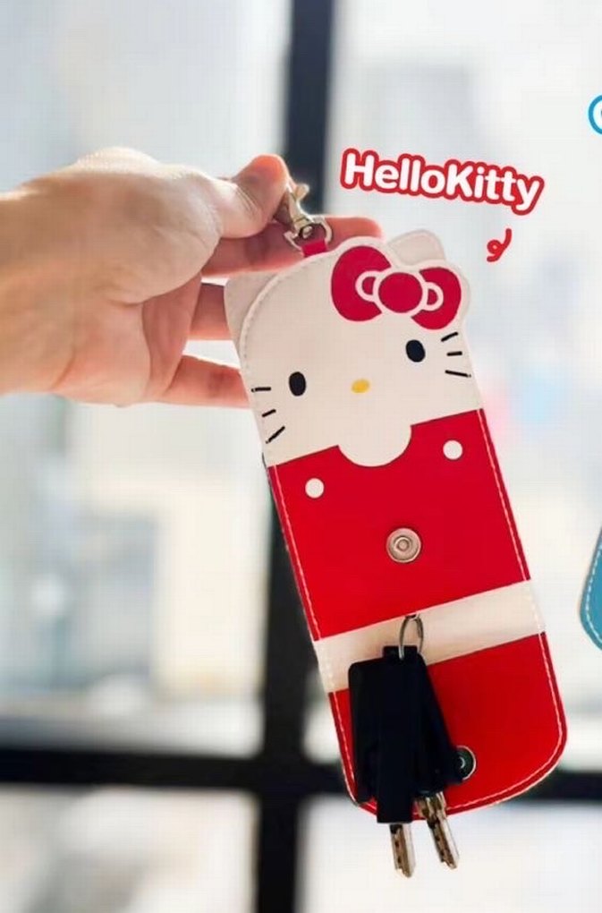 Kırmızı Hello Kitty kilitli anahtarlım - Görsel 4