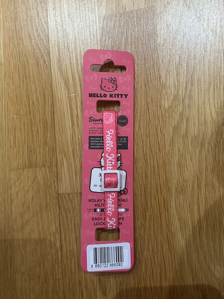 Pastel Pembe Hello Kitty Kedi Tasması - Görsel 2