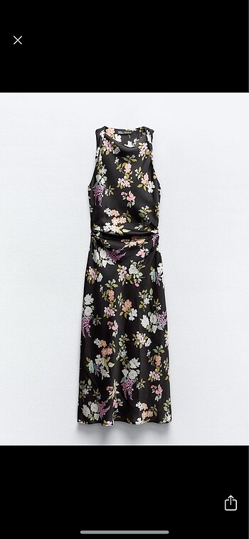 Zara saten elbise