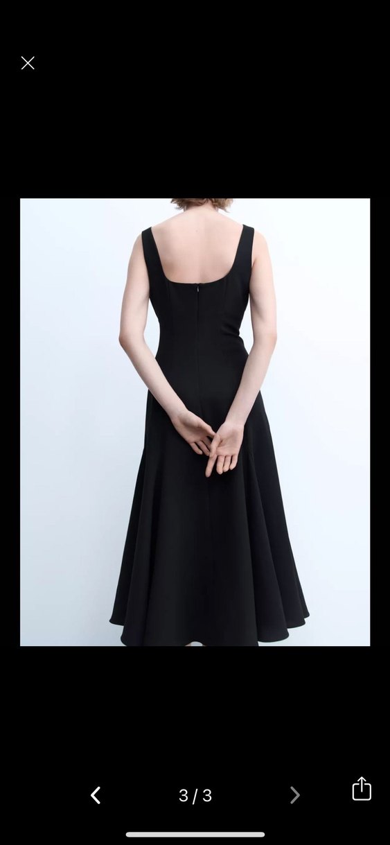 ZARA Siyah Uzun Kolsuz Kadın Elbise - Görsel 2