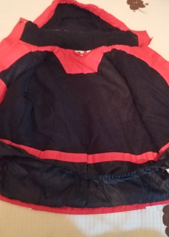 7 8 yas Çocuk Kapüşonlu Kırmızı Fermuarlı polarli mont - Görsel 4