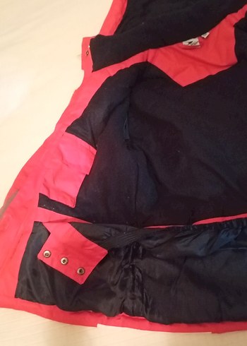 7 8 yas Çocuk Kapüşonlu Kırmızı Fermuarlı polarli mont - Görsel 6