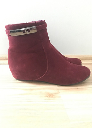 Deichmann Bordo rengi süet bot
