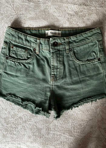Mango Yesil Denim Sort