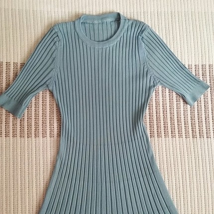 Markasız Ürün Mavi triko elbise
