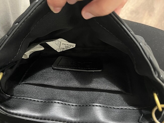  Beden siyah Renk Zara siyah çanta