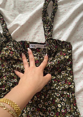 Zara Çiçek Desenli Mini Bohem Elbise