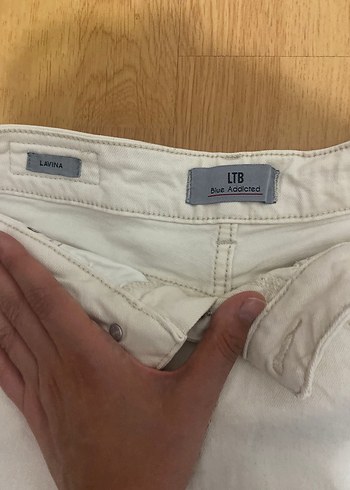38 Beden Beyaz Regular Fit Midi Kadın Kot Pantolon