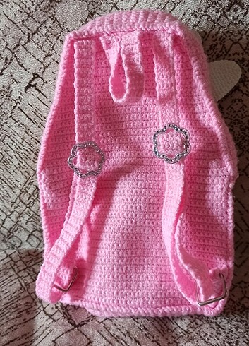 Beden pembe Renk amigurumi çanta