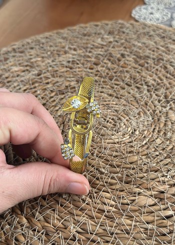 Altın Renkli Kemerli Vintage Bileklik - Görsel 2