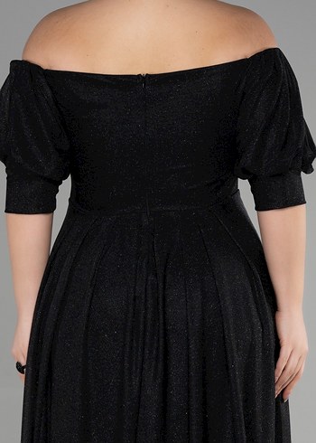 Kayık yaka abiye - Görsel 4