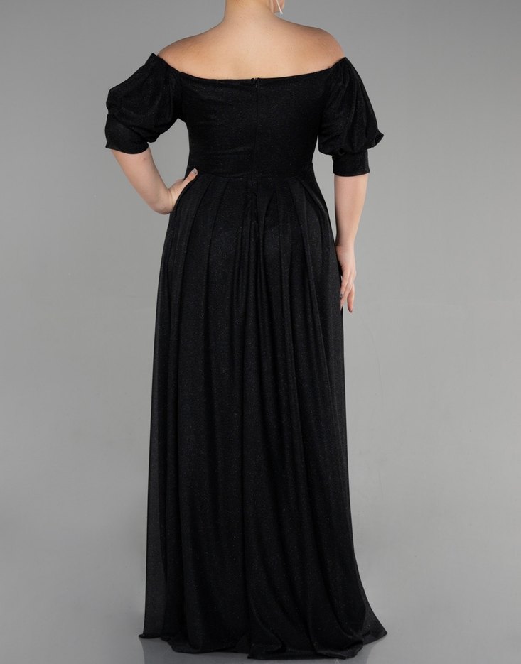 Kayık yaka abiye - Görsel 2