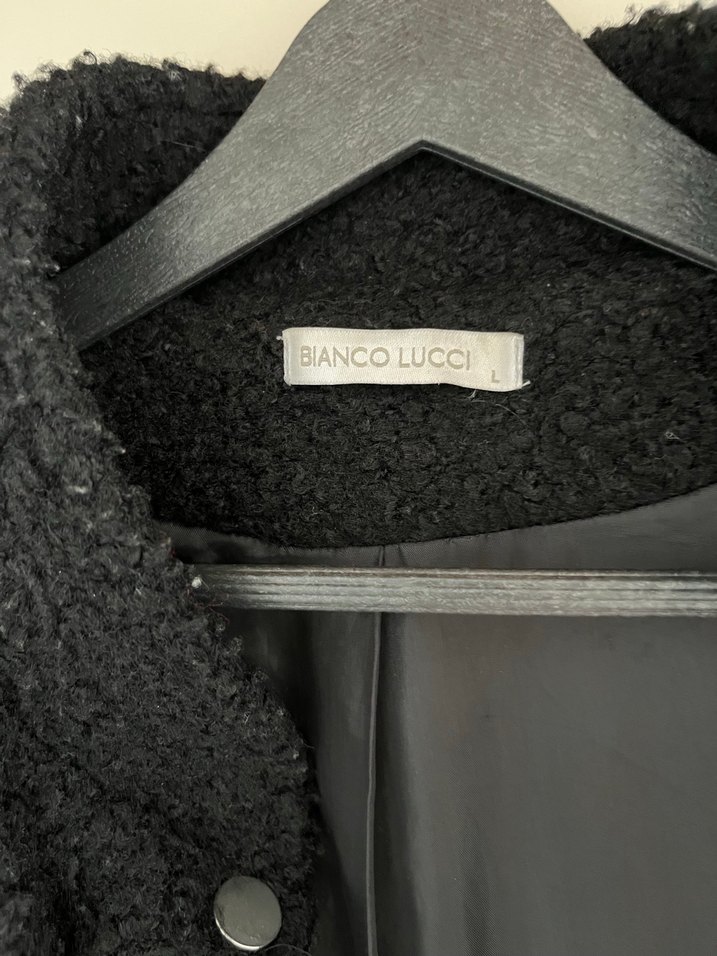 Düğmeli Siyah Midi Kadın Yün Ceket - Görsel 2