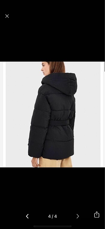 s Beden siyah Renk bershka mont
