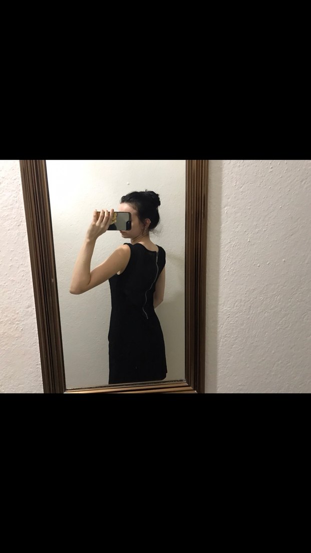 Siyah Mini Payet Gece Elbise - Görsel 4